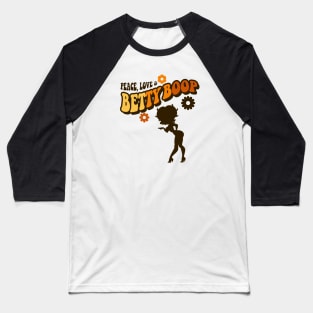 PEACE, LOVE & BETTY BOOP Baseball T-Shirt